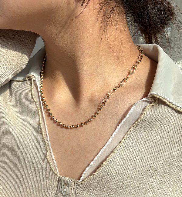  「〈GOLDY/ゴールディ〉ボールチェーンMIXネックレス」|リング|