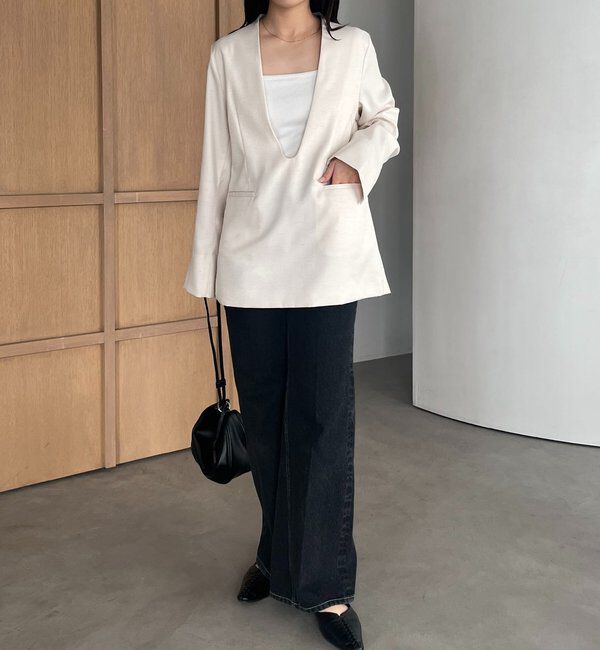  「【tani企画】深Vネックジャケットプルオーバー」|その他|