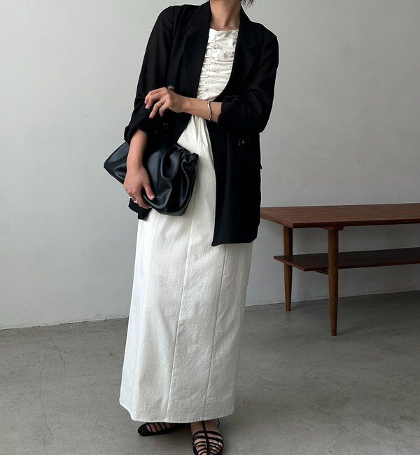  「ギャザーノースリワンピース」|ワンピース|