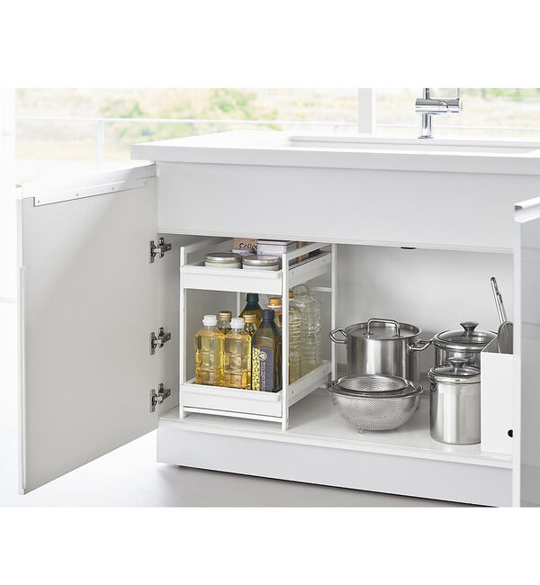 collex「【tower】 シンク下スライドラック2段」|食器・キッチングッズ|