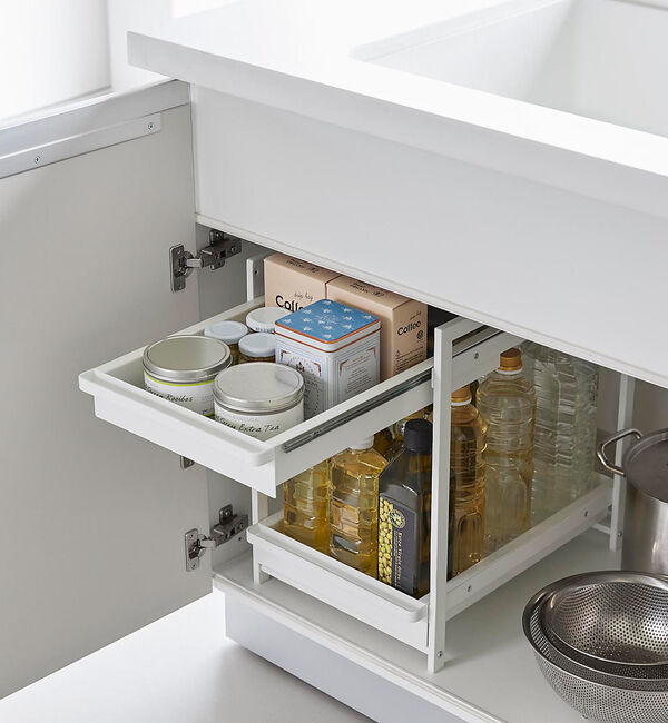 collex「【tower】 シンク下スライドラック2段」|食器・キッチングッズ|