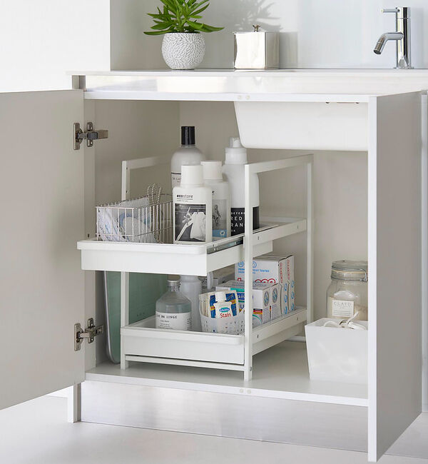 collex「【tower】 シンク下スライドラック2段」|食器・キッチングッズ|