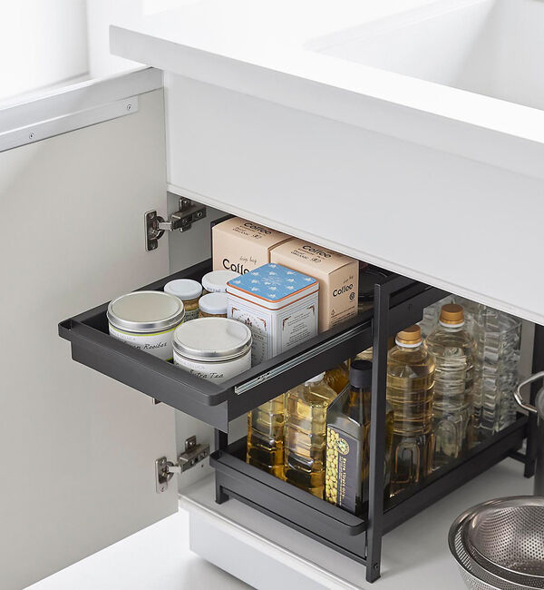 collex「【tower】 シンク下スライドラック2段」|食器・キッチングッズ|