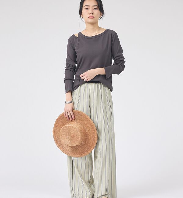 Rouge vif「【IRONING/アイロニング】アシンメトリーロングスリーブTシャツ/ロンT/カ」|Tシャツ・カットソー|