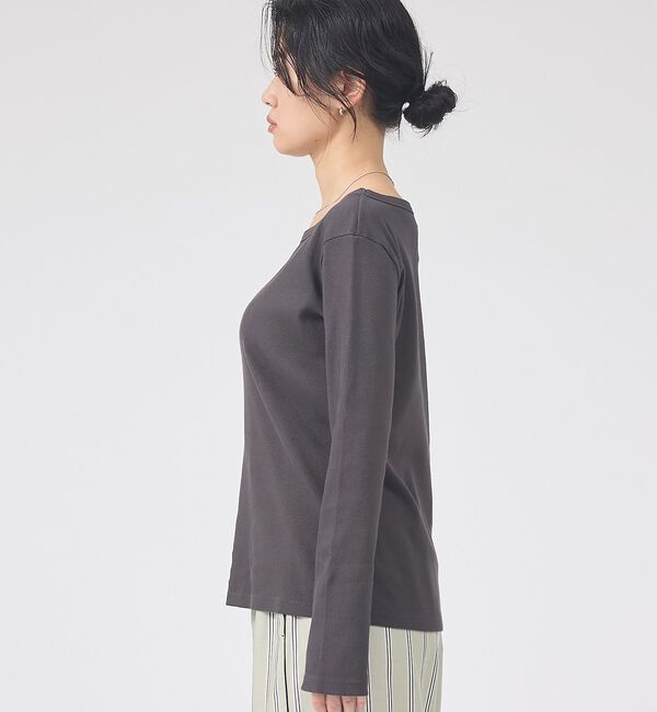 Rouge vif「【IRONING/アイロニング】アシンメトリーロングスリーブTシャツ/ロンT/カ」|Tシャツ・カットソー|