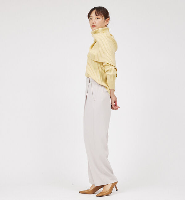 qualite「【23AW】アシメスヌードリブニット」|ニット・セーター|