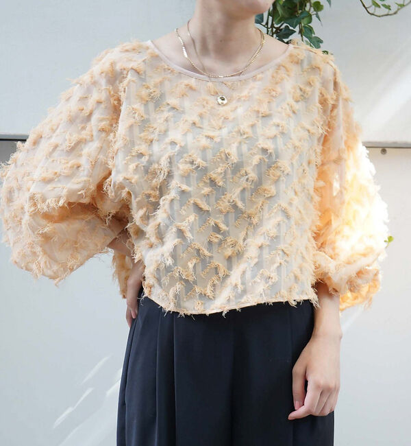 qualite「カットジャガードプルオーバー」|シャツ・ブラウス|