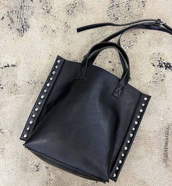 NOMINE「【cheek】rivet 2way tote 2WAY スタッズ トートバッグ」|トートバッグ|