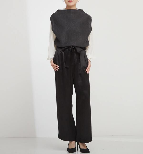 TIARA「リボンワイドストレートパンツ」|その他|