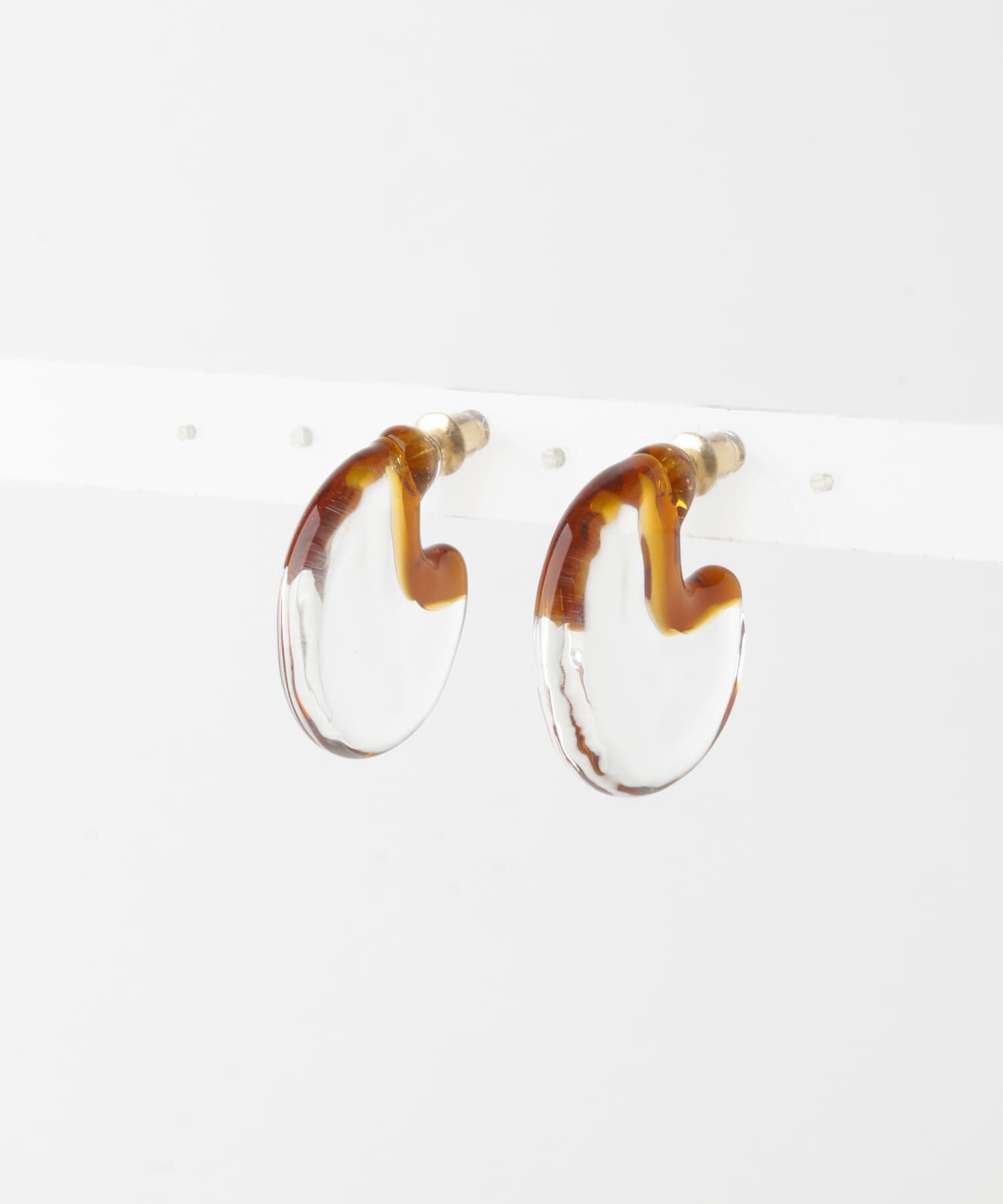 URBAN RESEARCH DOORS「『別注』HARIO Lampwork Factory&times;DOORS　クォーターサークルピアス」|ピアス|