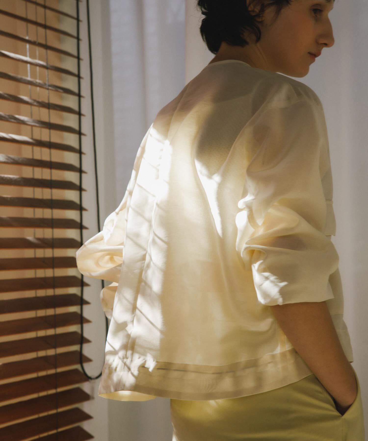 URBAN RESEARCH ROSSO「オーガンジーシアーブルゾン」|ブルゾン・スタジャン|