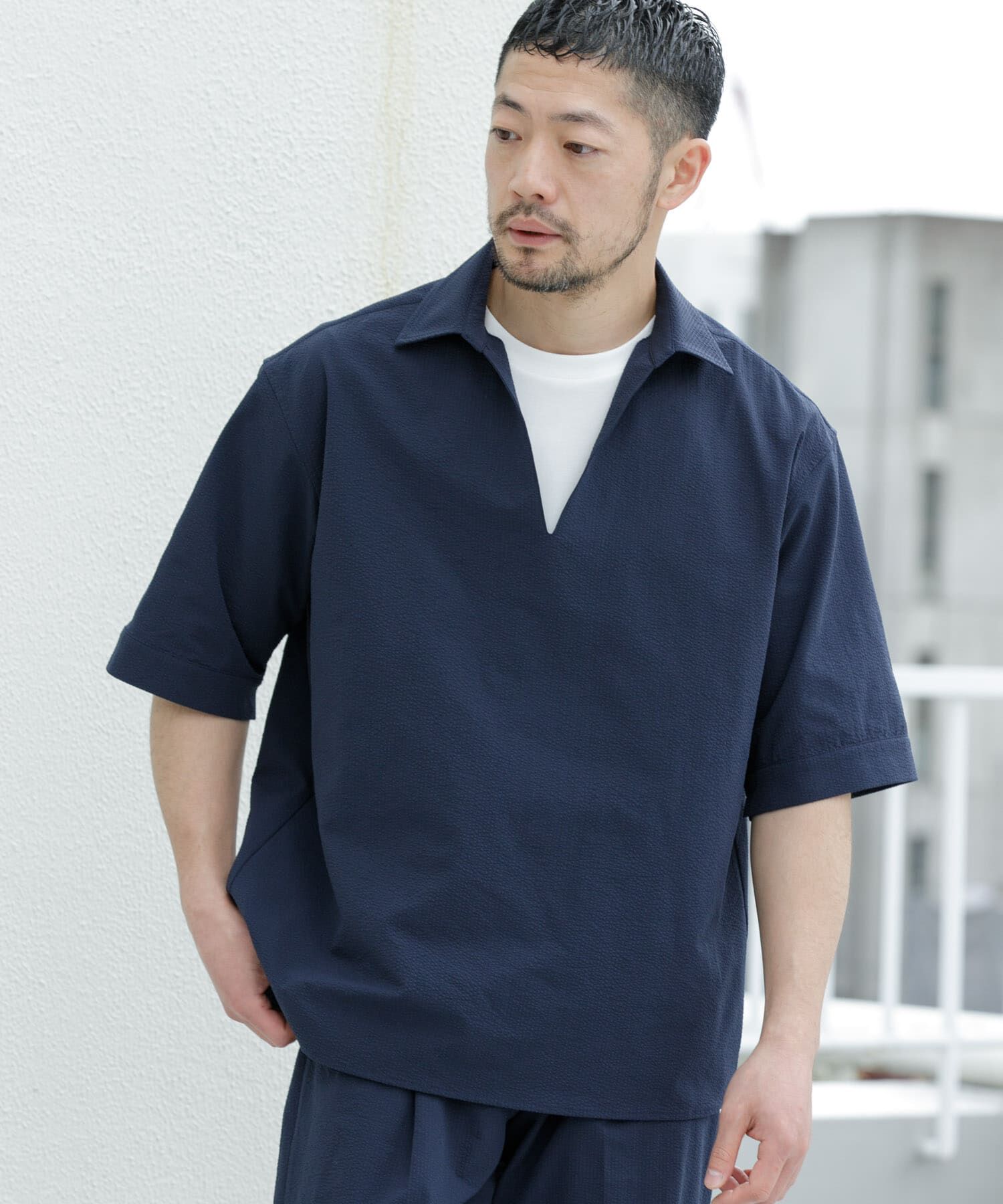 URBAN RESEARCH ROSSO「『WEB限定』『ｾｯﾄｱｯﾌﾟ対応/XLｻｲｽﾞあり』ｼｱｻｯｶｰｽｷｯﾊ 」|シャツ・ブラウス|