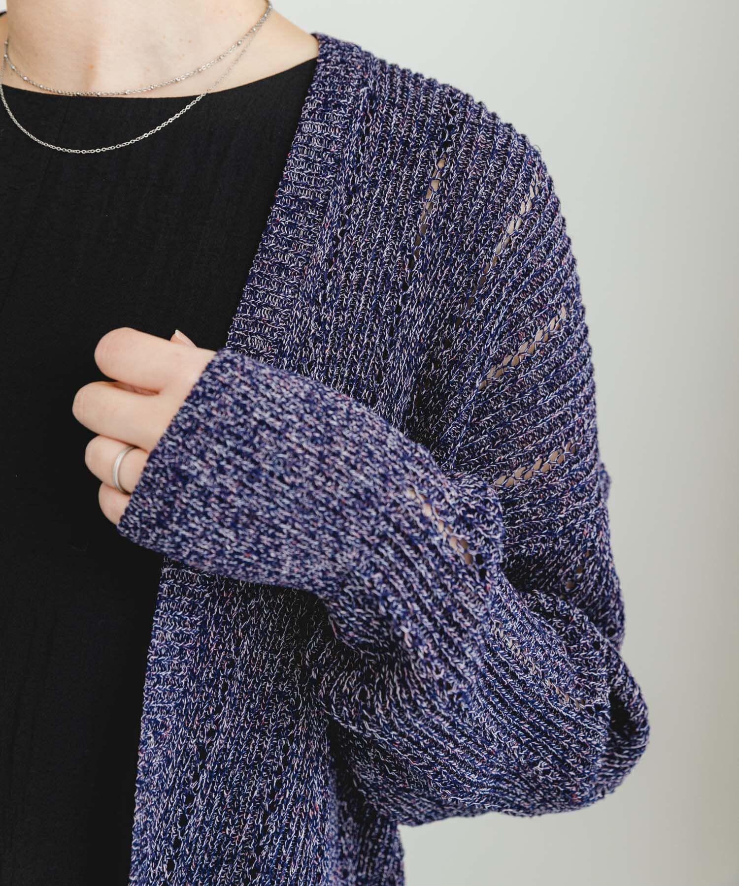 URBAN RESEARCH ROSSO「F by ROSSO　透かし編みショートカーディガン」|カーディガン|