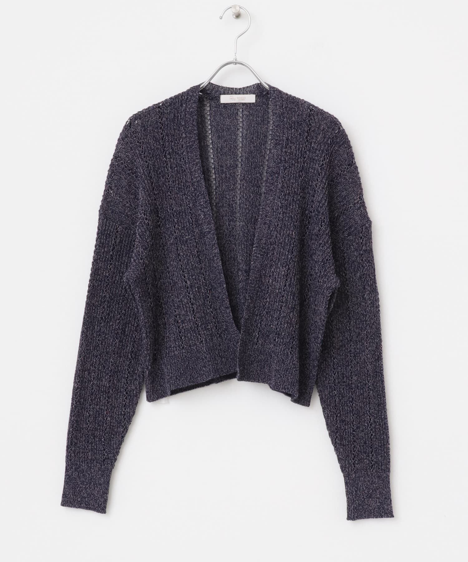URBAN RESEARCH ROSSO「F by ROSSO　透かし編みショートカーディガン」|カーディガン|