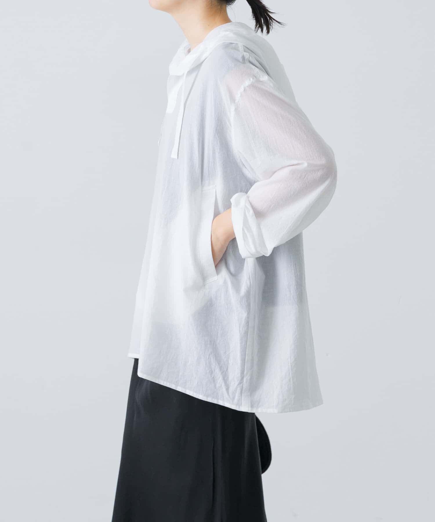 かぐれ「シアーフーディチュニック」|シャツ・ブラウス|