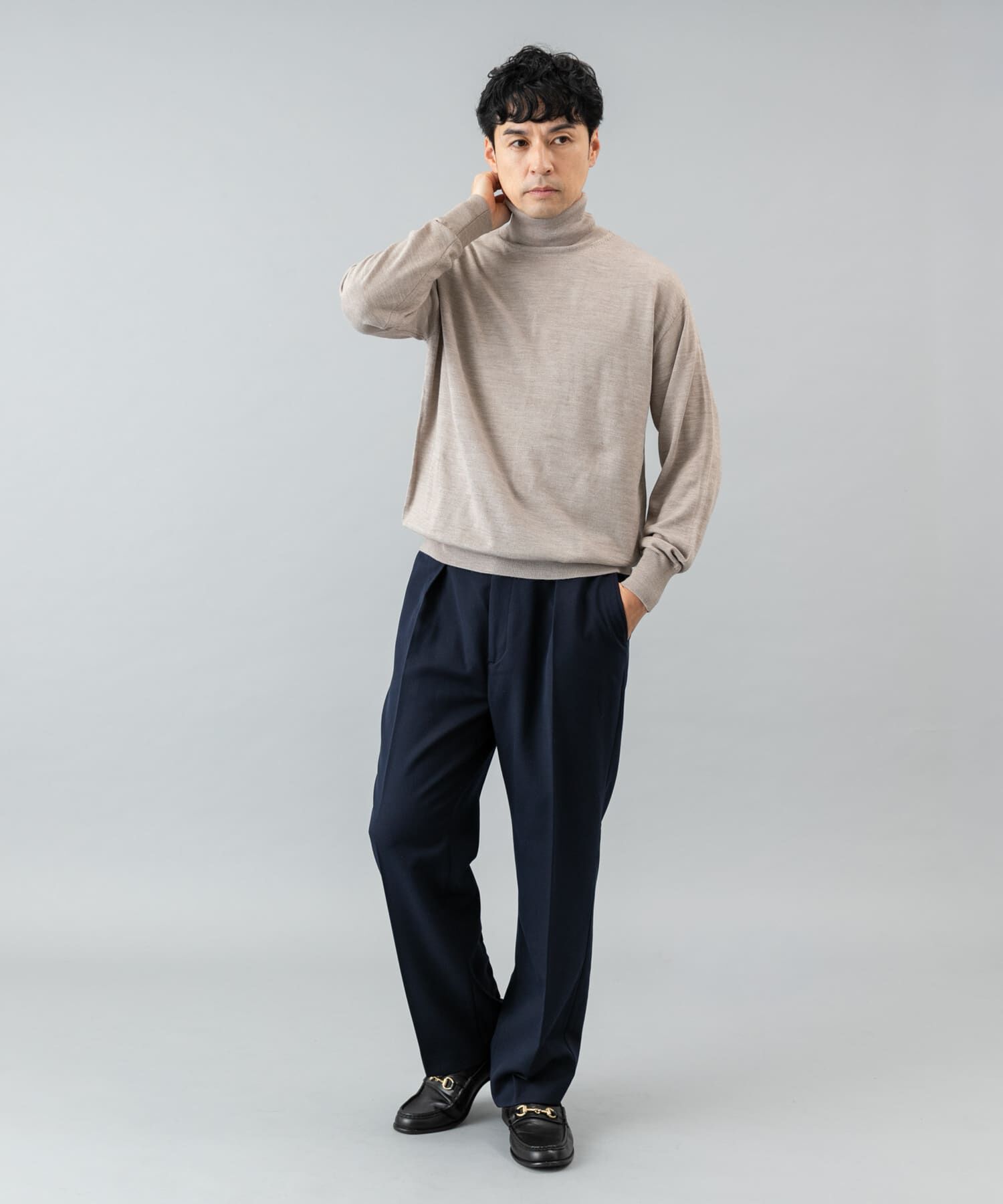 URBAN RESEARCH ROSSO「イタリア糸メリノウールタートルネックニット」|ニット・セーター|