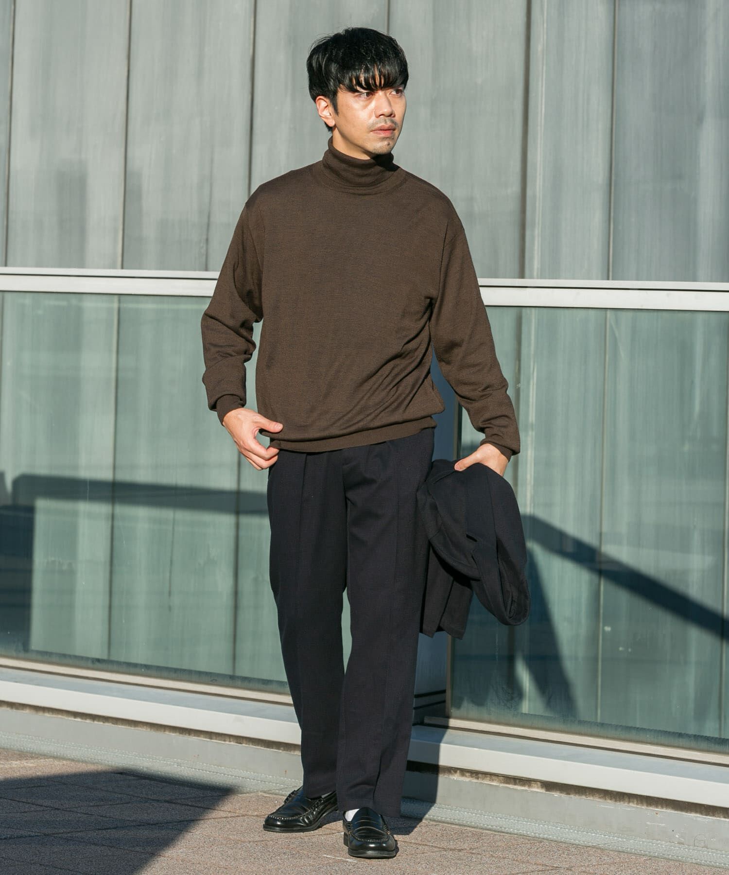 URBAN RESEARCH ROSSO「イタリア糸メリノウールタートルネックニット」|ニット・セーター|