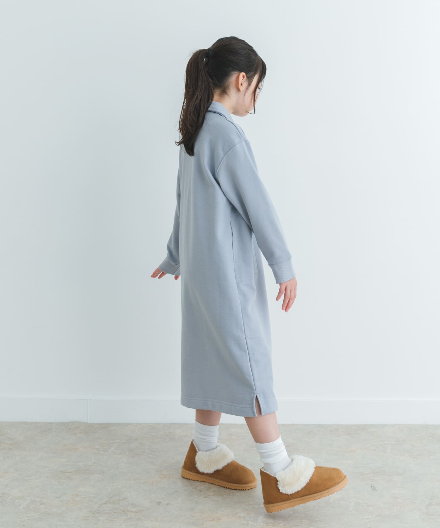 URBAN RESEARCH DOORS「『WEB/一部店舗限定サイズ』裏毛ハーフジップワンピース(KIDS)」|ワンピース|