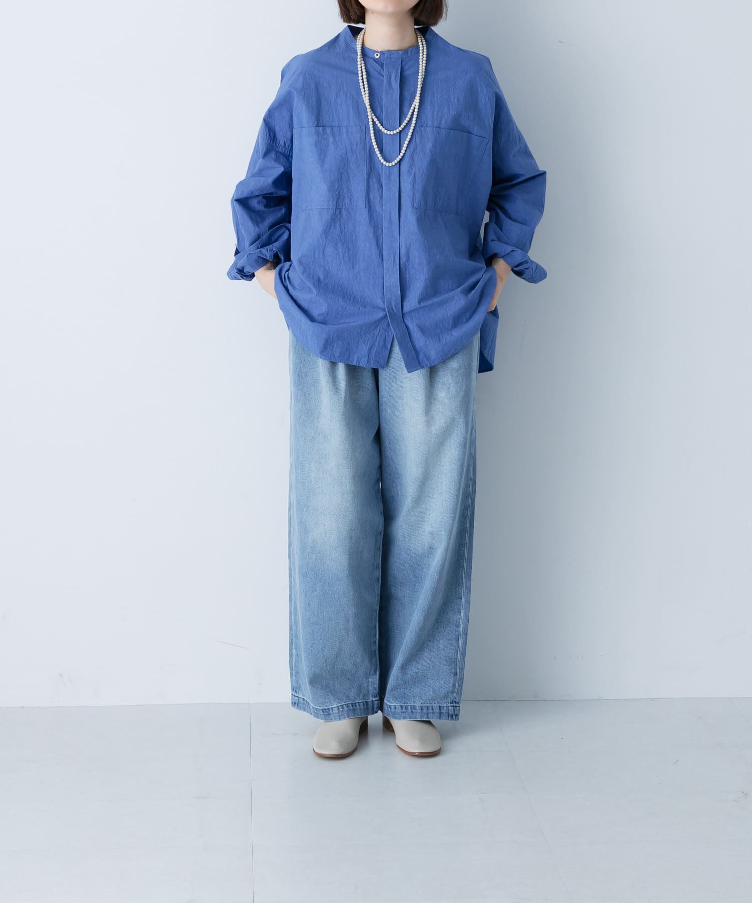 かぐれ「コットンリネンWポケットシャツ」|シャツ・ブラウス|