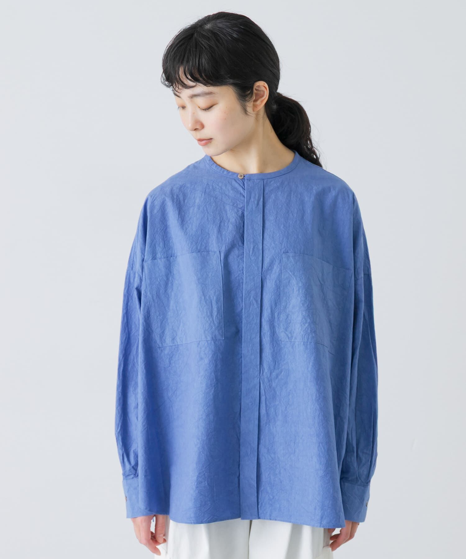 かぐれ「コットンリネンWポケットシャツ」|シャツ・ブラウス|