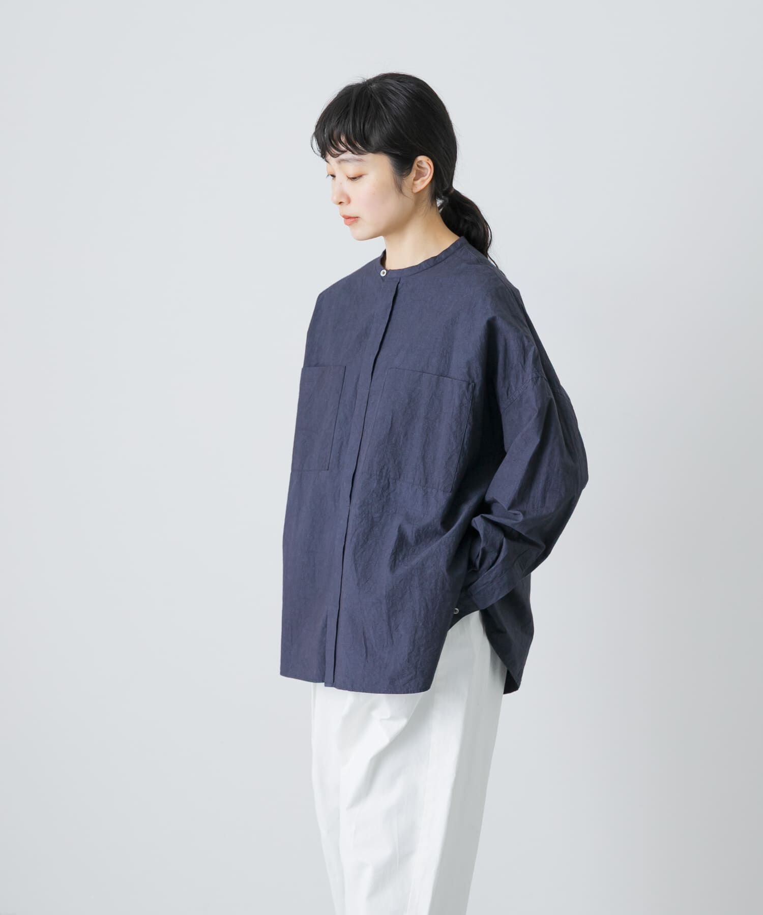 かぐれ「コットンリネンWポケットシャツ」|シャツ・ブラウス|