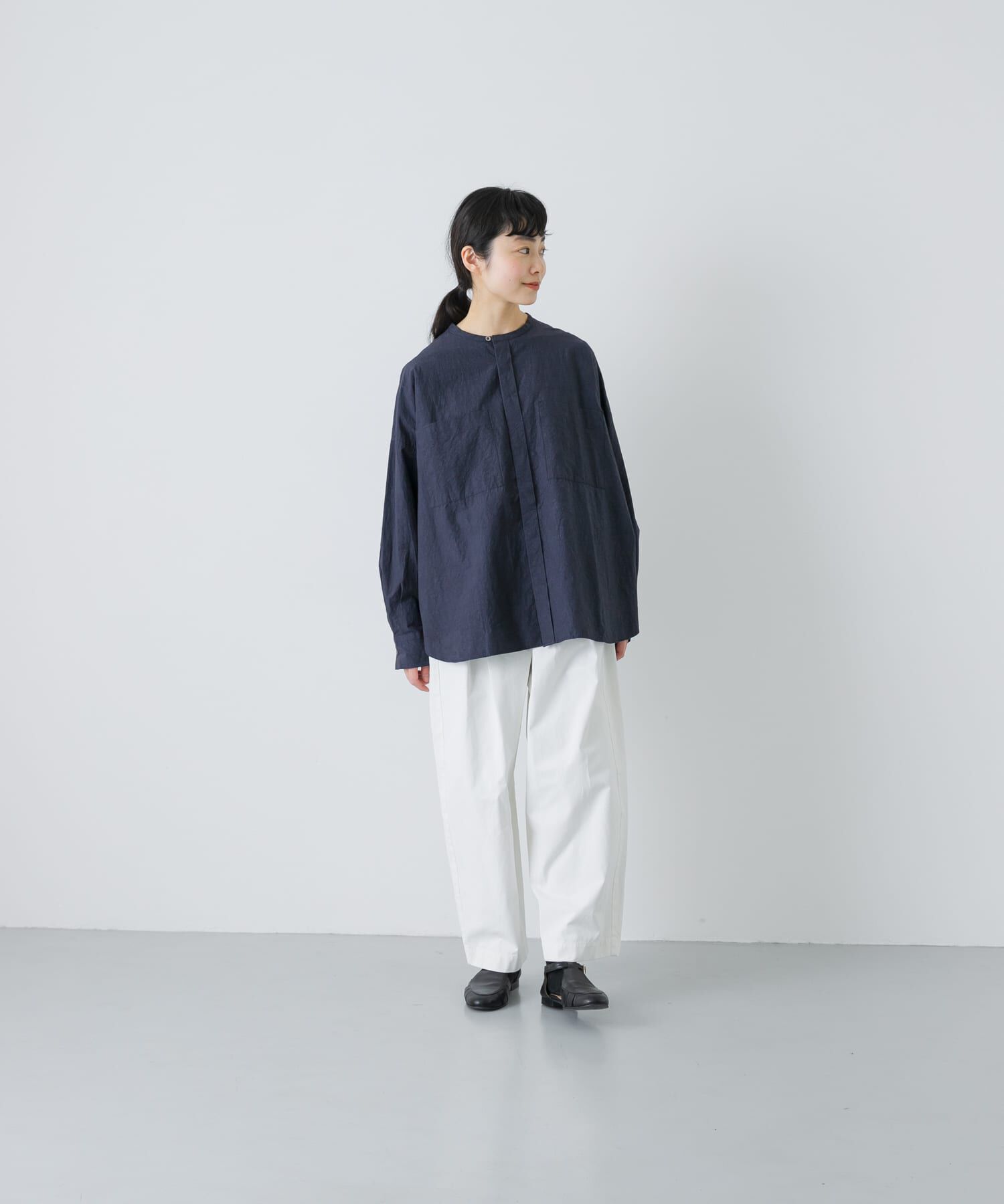 かぐれ「コットンリネンWポケットシャツ」|シャツ・ブラウス|