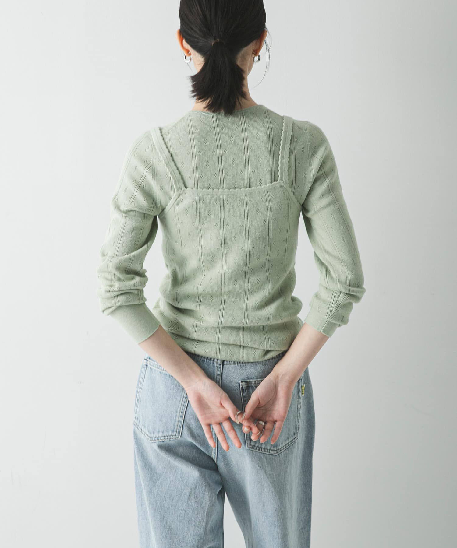 URBAN RESEARCH「パターンメッシュニットキャミソール」|ニット・セーター|