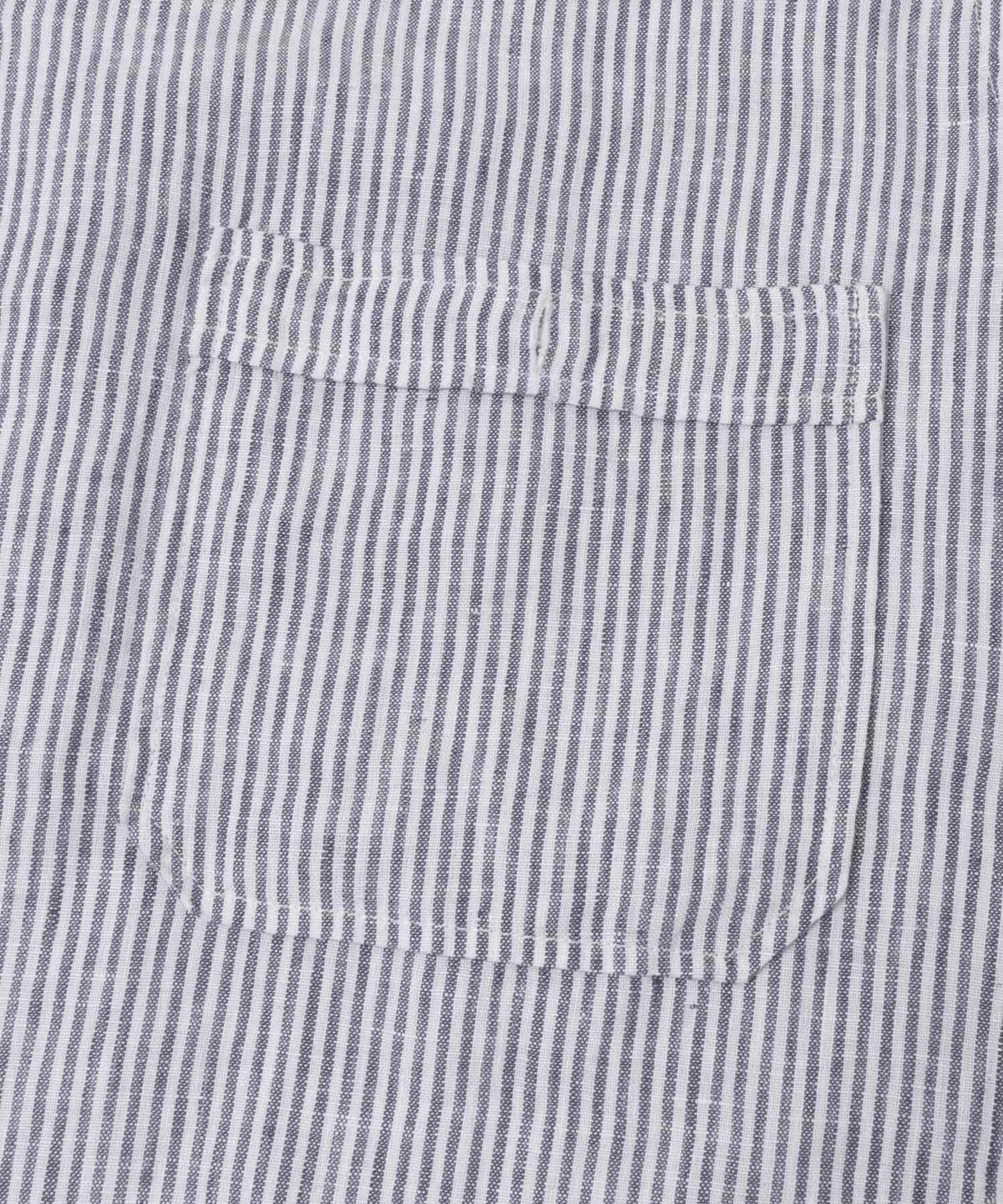 URBAN RESEARCH DOORS「FORK&SPOON　フレンチリネンオープンカラーショートスリーブシャツ」|シャツ・ブラウス|