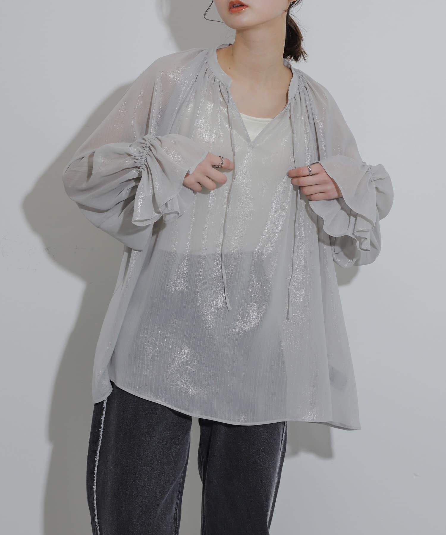 SENSE OF PLACE by URBAN RESEARCH「ハクプリントブラウス」|シャツ・ブラウス|