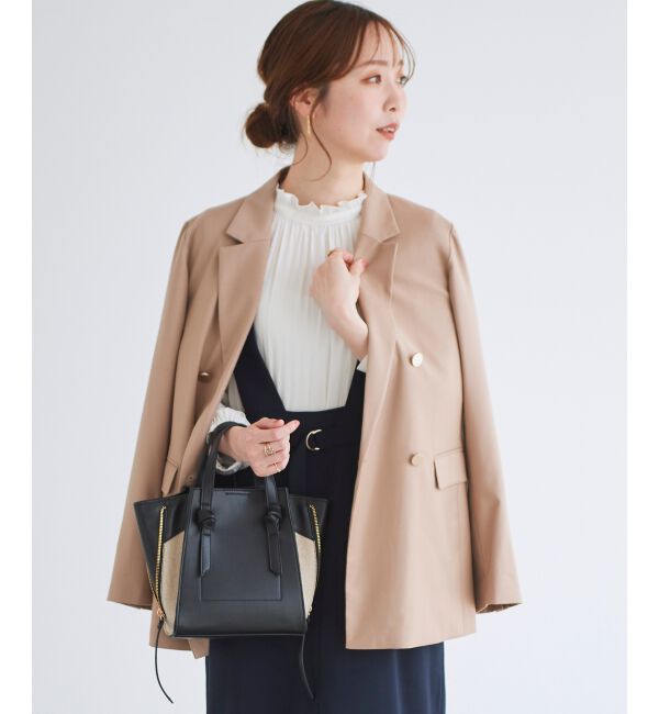 le.coeur blanc「カッセンジョーゼット2wayフリルネックブラウス」|シャツ・ブラウス|