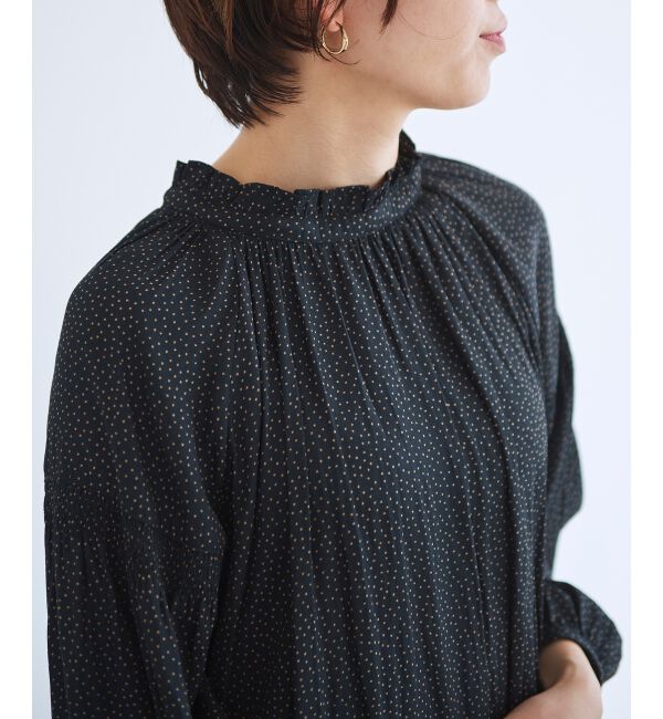 le.coeur blanc「カッセンジョーゼット2wayフリルネックブラウス」|シャツ・ブラウス|