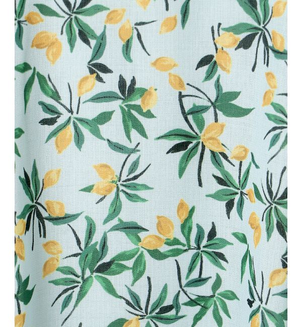  「レモンプリントVネックワンピース」|ワンピース|