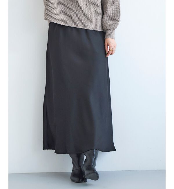 le.coeur blanc「サテンナロースカート」|スカート|