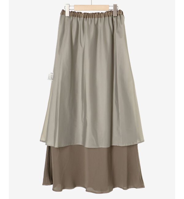 le.coeur blanc「サテンナロースカート」|スカート|