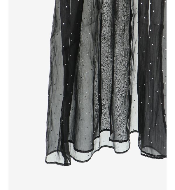 le.coeur blanc「《手洗い可能》箔ドットオーガンジーキャミワンピース」|ワンピース|