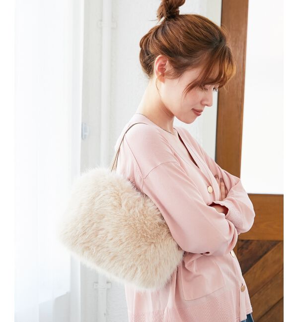  「《ランキング1位》フェイクファー2WAYバッグ」|ハンドバッグ|