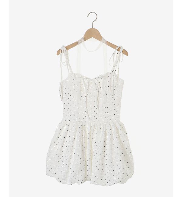  「レースチョーカーセットバルーンミニワンピ」|ワンピース|