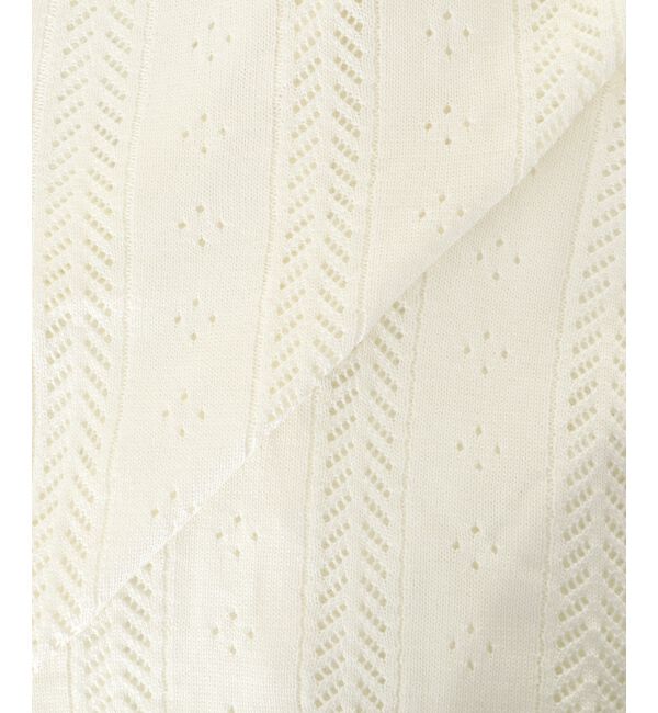  「襟付き透かし柄カーディガン」|カーディガン|