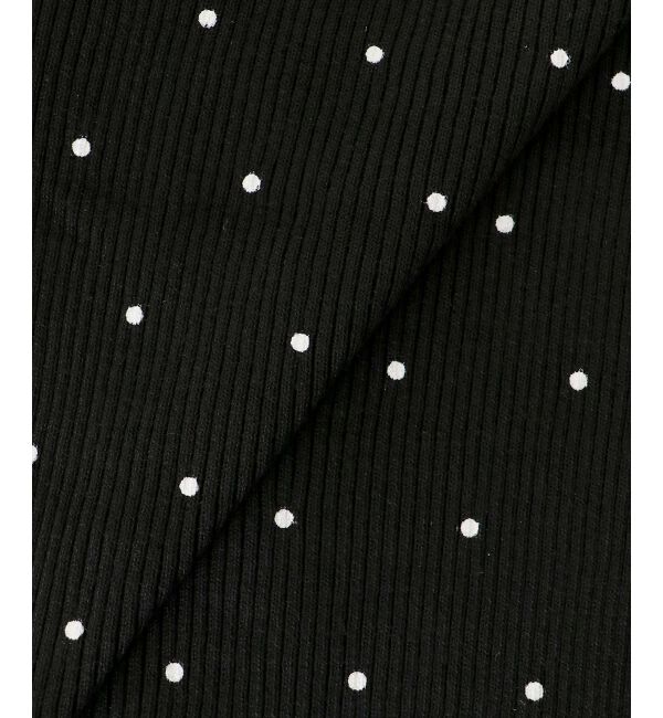  「ドットパターンリブカーディガン」|カーディガン|