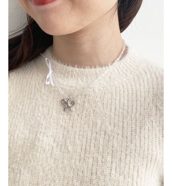  「きらきらリボンモチーフネックレス」|ネックレス|柄Ｂ