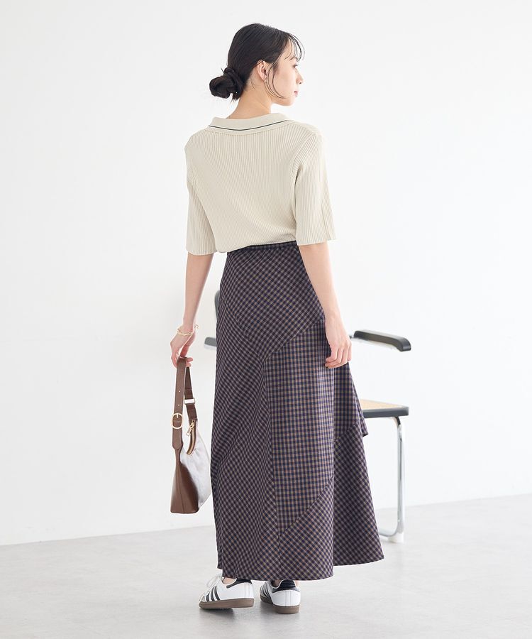 earth music&ecology「ラインカラーポロニット」|ニット・セーター|