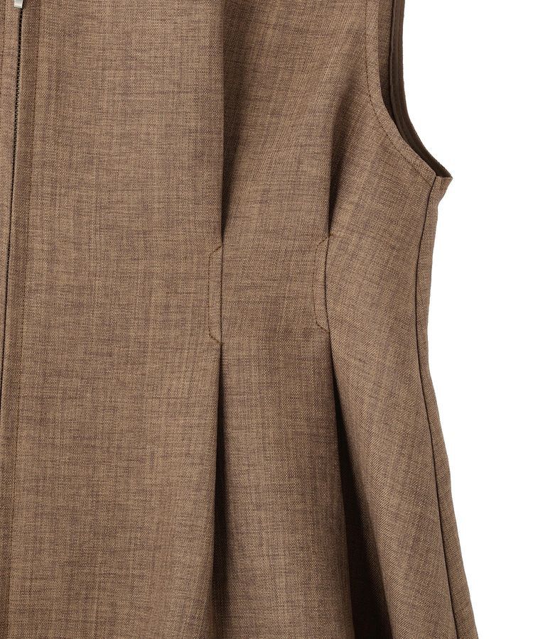 AMERICAN HOLIC「【接触冷感・イージーケア】リネンライクペプラムベスト」|ベスト・ジレ|