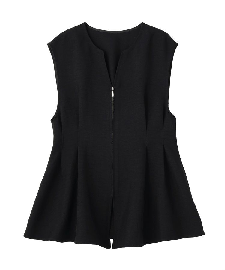 AMERICAN HOLIC「【接触冷感・イージーケア】リネンライクペプラムベスト」|ベスト・ジレ|