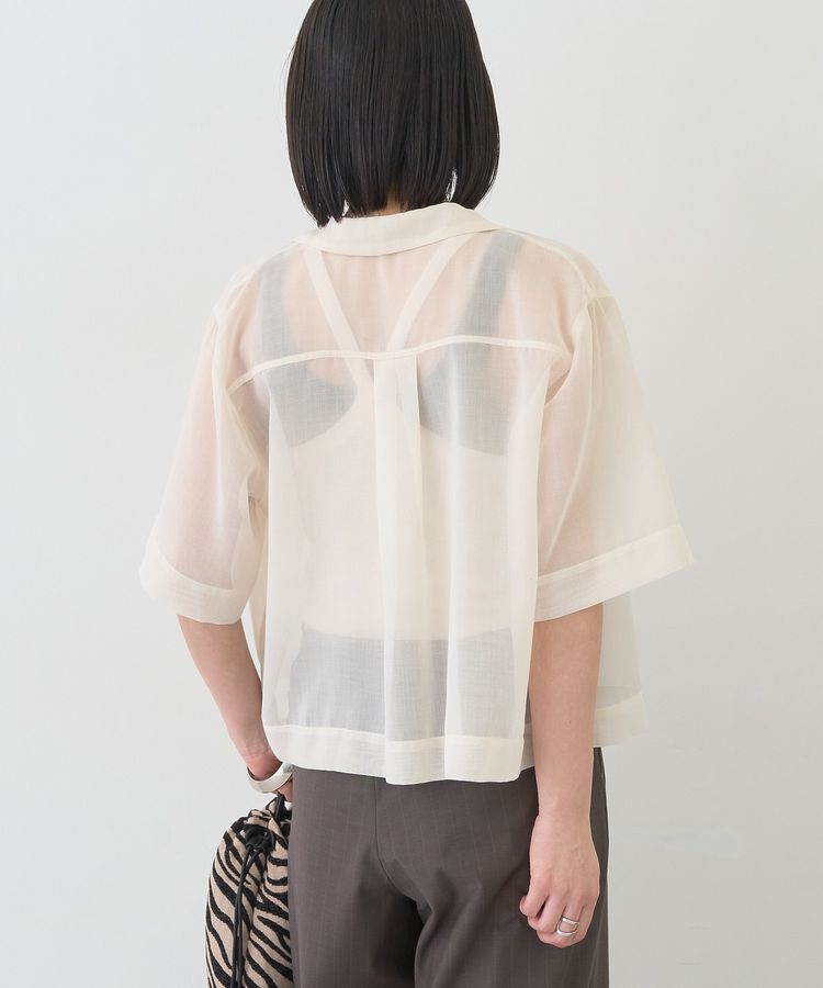 AMERICAN HOLIC「シアーショート丈開襟シャツ」|シャツ・ブラウス|