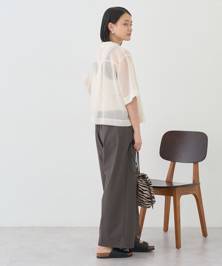 AMERICAN HOLIC「シアーショート丈開襟シャツ」|シャツ・ブラウス|