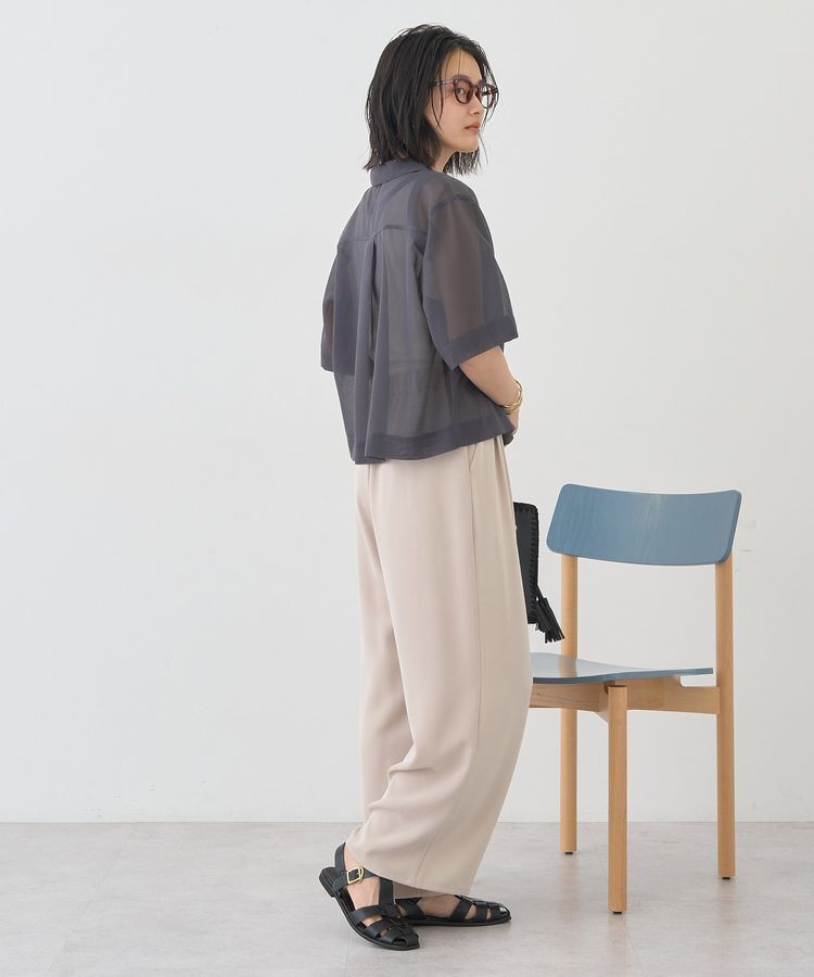 AMERICAN HOLIC「シアーショート丈開襟シャツ」|シャツ・ブラウス|