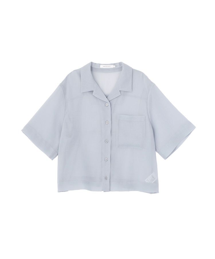 AMERICAN HOLIC「シアーショート丈開襟シャツ」|シャツ・ブラウス|