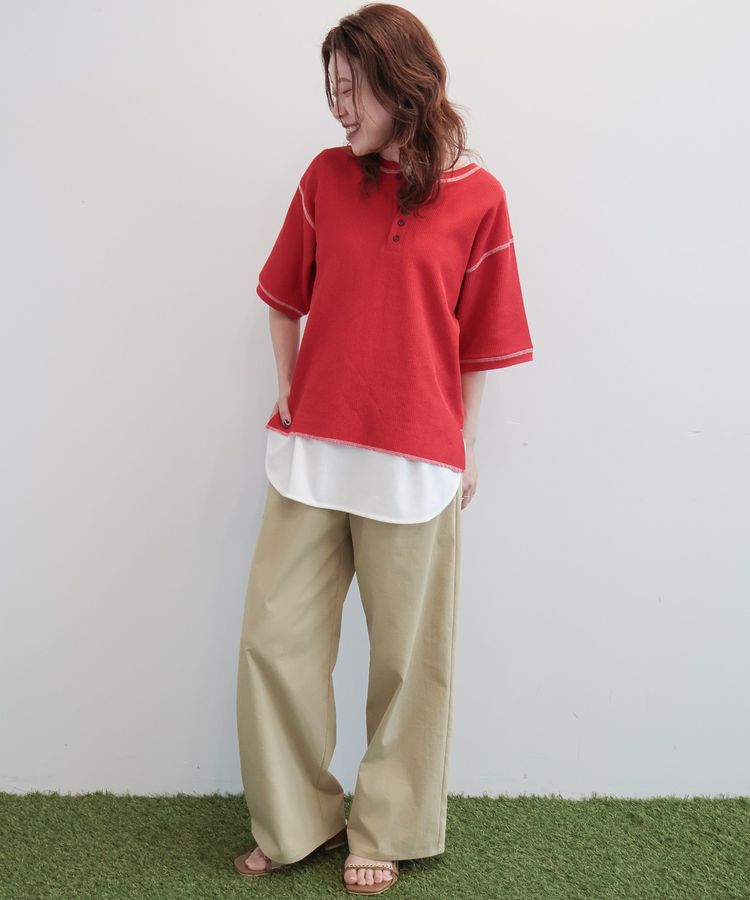 AMERICAN HOLIC「【RUSSELL】ワッフルヘンリーTシャツ」|Tシャツ・カットソー|