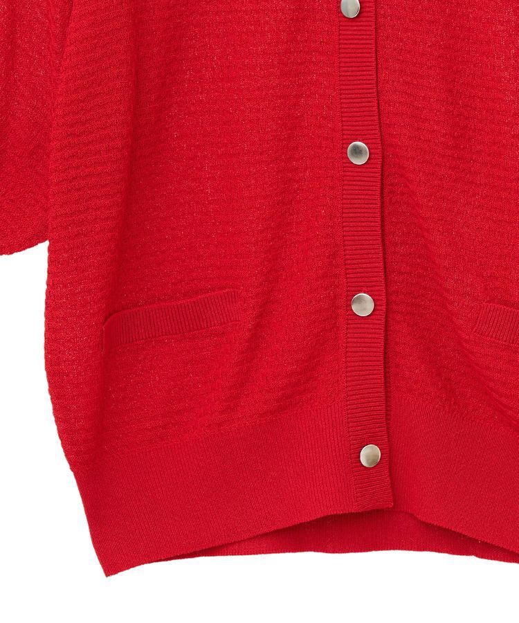 Green Parks「スキッパー半袖ニットカーディガン」|カーディガン|