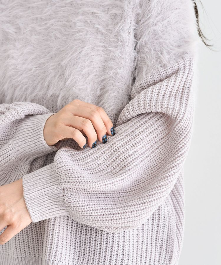 Green Parks「・Petit Fleur シャギーキリカエニット」|ニット・セーター|